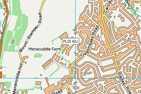 Cornwall College map (PL25 4DJ) - OS VectorMap District (Ordnance Survey)