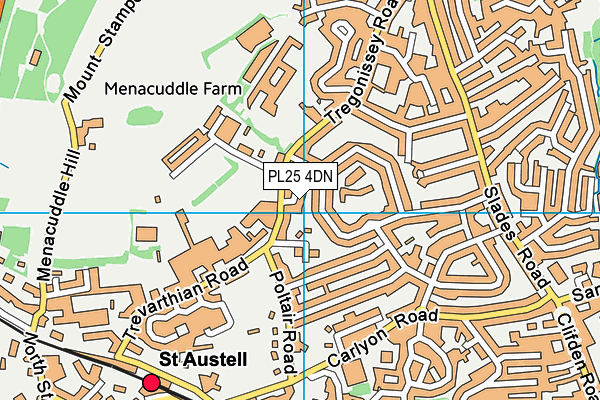 PL25 4DN map - OS VectorMap District (Ordnance Survey)