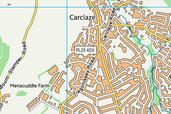 PL25 4DX map - OS VectorMap District (Ordnance Survey)