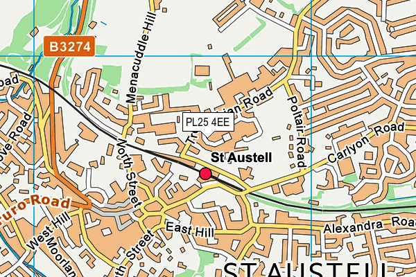 PL25 4EE map - OS VectorMap District (Ordnance Survey)