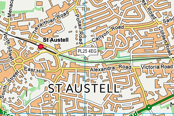 PL25 4EG map - OS VectorMap District (Ordnance Survey)