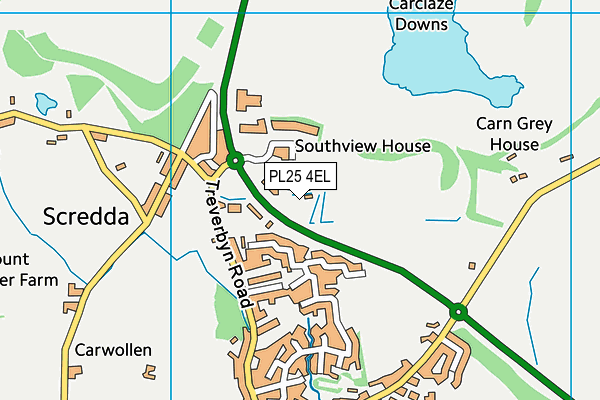 PL25 4EL map - OS VectorMap District (Ordnance Survey)