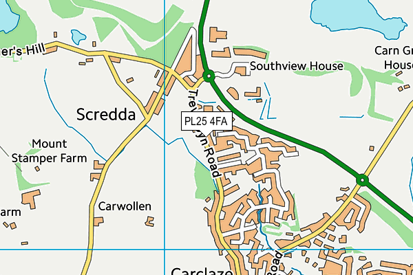 PL25 4FA map - OS VectorMap District (Ordnance Survey)