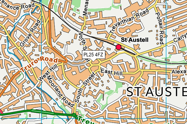 PL25 4FZ map - OS VectorMap District (Ordnance Survey)