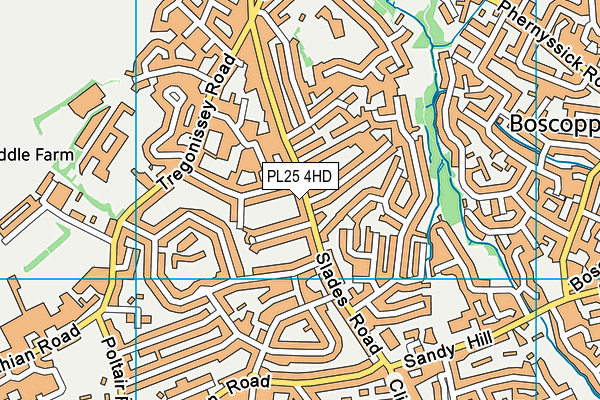 PL25 4HD map - OS VectorMap District (Ordnance Survey)