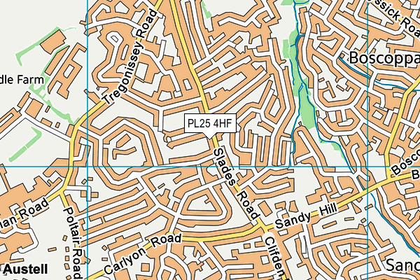 PL25 4HF map - OS VectorMap District (Ordnance Survey)