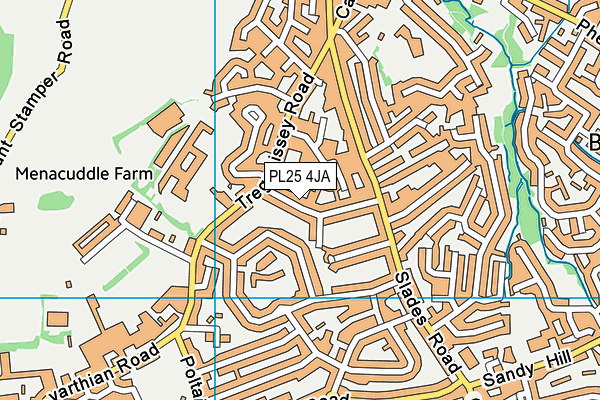 PL25 4JA map - OS VectorMap District (Ordnance Survey)