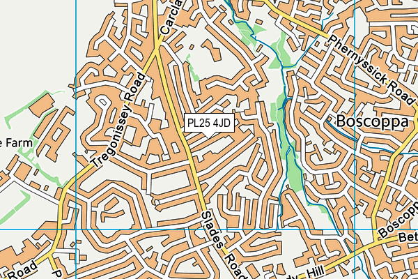 PL25 4JD map - OS VectorMap District (Ordnance Survey)