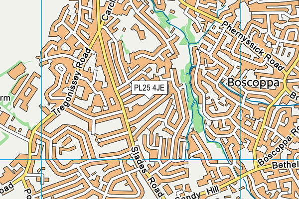 PL25 4JE map - OS VectorMap District (Ordnance Survey)