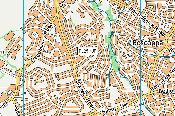 PL25 4JF map - OS VectorMap District (Ordnance Survey)