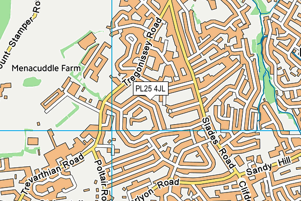 PL25 4JL map - OS VectorMap District (Ordnance Survey)