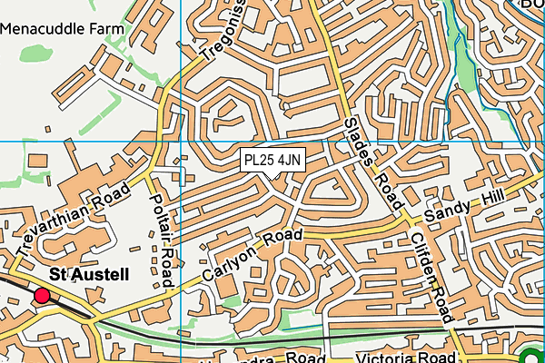 PL25 4JN map - OS VectorMap District (Ordnance Survey)