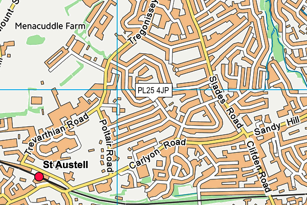 PL25 4JP map - OS VectorMap District (Ordnance Survey)