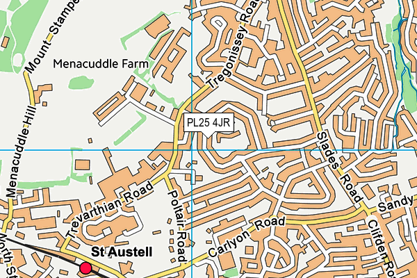 PL25 4JR map - OS VectorMap District (Ordnance Survey)