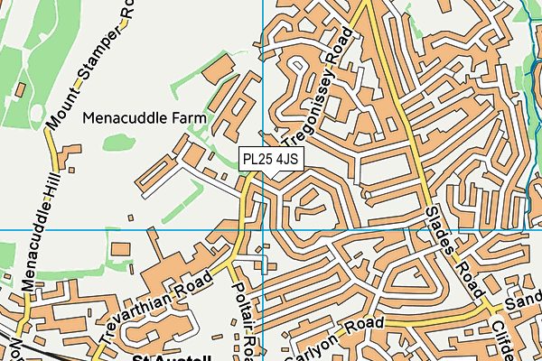 PL25 4JS map - OS VectorMap District (Ordnance Survey)