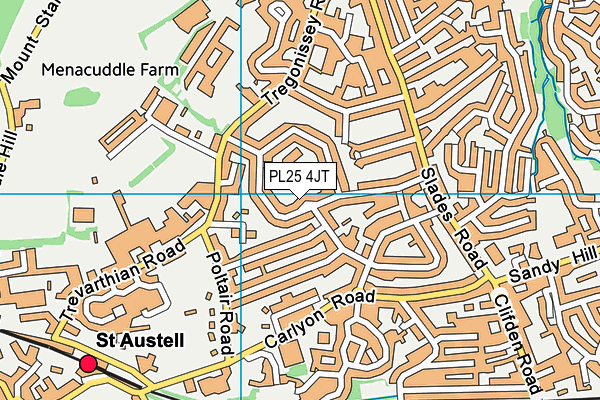 PL25 4JT map - OS VectorMap District (Ordnance Survey)