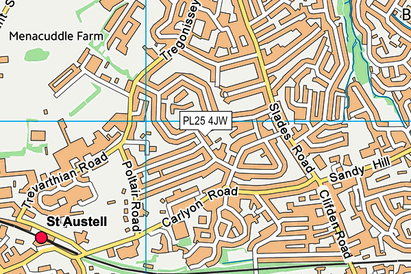 PL25 4JW map - OS VectorMap District (Ordnance Survey)