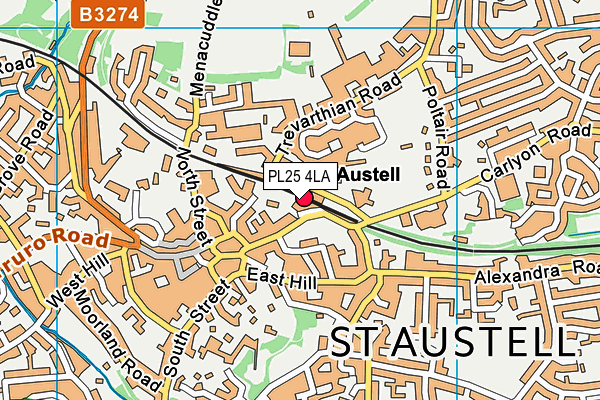 PL25 4LA map - OS VectorMap District (Ordnance Survey)