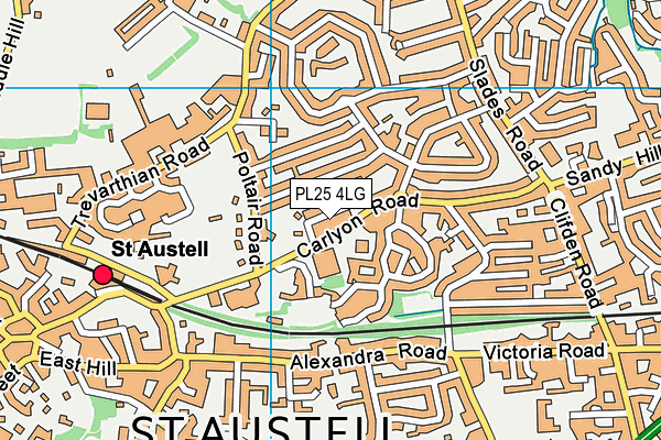 PL25 4LG map - OS VectorMap District (Ordnance Survey)