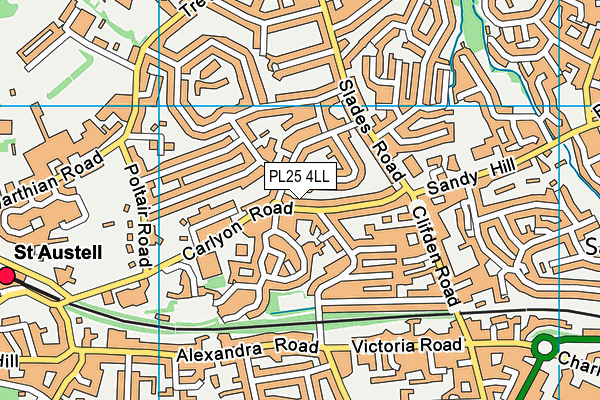 PL25 4LL map - OS VectorMap District (Ordnance Survey)