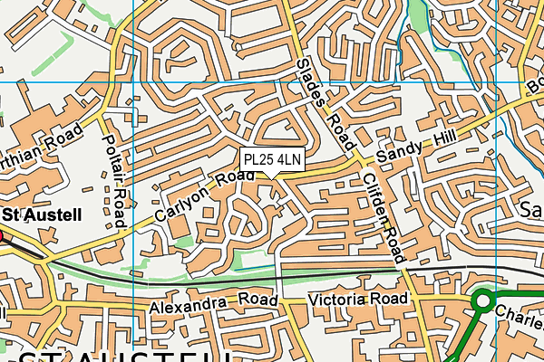 PL25 4LN map - OS VectorMap District (Ordnance Survey)