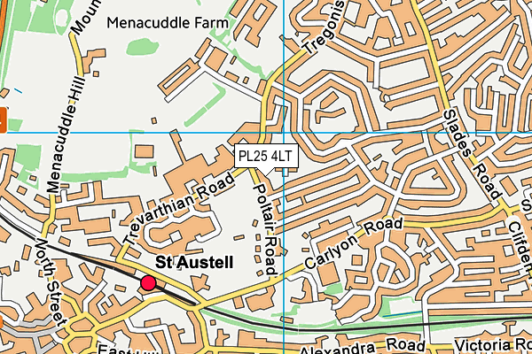 PL25 4LT map - OS VectorMap District (Ordnance Survey)