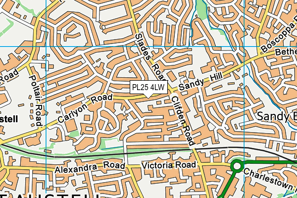 PL25 4LW map - OS VectorMap District (Ordnance Survey)