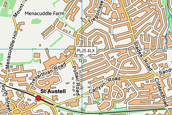 PL25 4LX map - OS VectorMap District (Ordnance Survey)