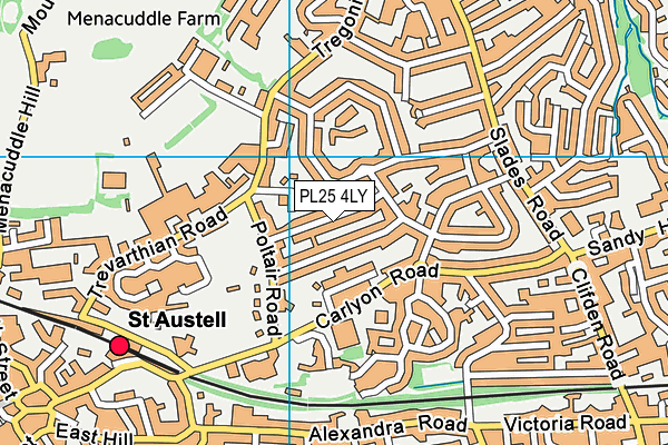 PL25 4LY map - OS VectorMap District (Ordnance Survey)