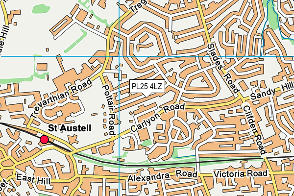 PL25 4LZ map - OS VectorMap District (Ordnance Survey)