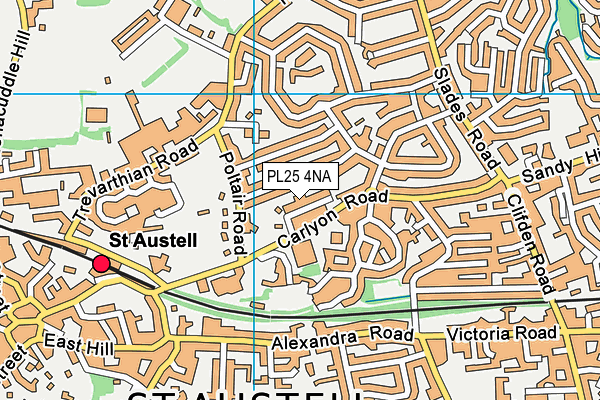 PL25 4NA map - OS VectorMap District (Ordnance Survey)