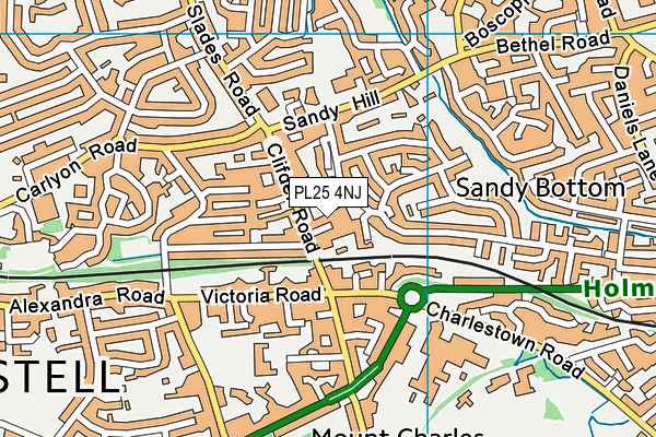 PL25 4NJ map - OS VectorMap District (Ordnance Survey)