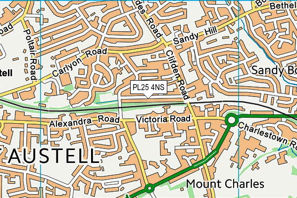 PL25 4NS map - OS VectorMap District (Ordnance Survey)