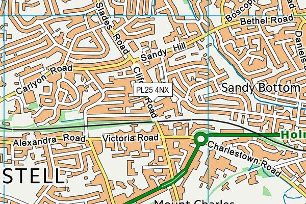 PL25 4NX map - OS VectorMap District (Ordnance Survey)