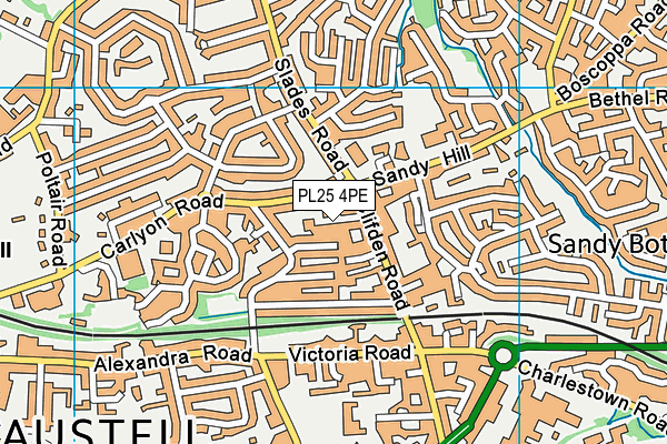 PL25 4PE map - OS VectorMap District (Ordnance Survey)