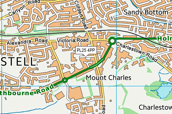 Mount Charles Primary School map (PL25 4PP) - OS VectorMap District (Ordnance Survey)