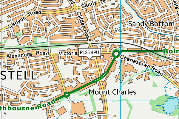 PL25 4PU map - OS VectorMap District (Ordnance Survey)