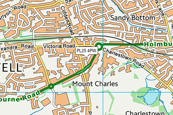 PL25 4PW map - OS VectorMap District (Ordnance Survey)