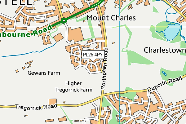 PL25 4PY map - OS VectorMap District (Ordnance Survey)