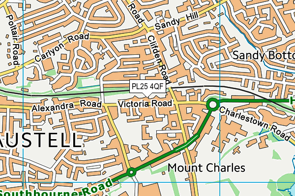 PL25 4QF map - OS VectorMap District (Ordnance Survey)