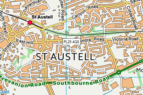 PL25 4QS map - OS VectorMap District (Ordnance Survey)