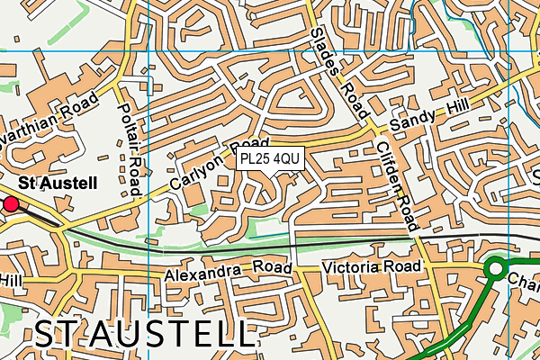 PL25 4QU map - OS VectorMap District (Ordnance Survey)