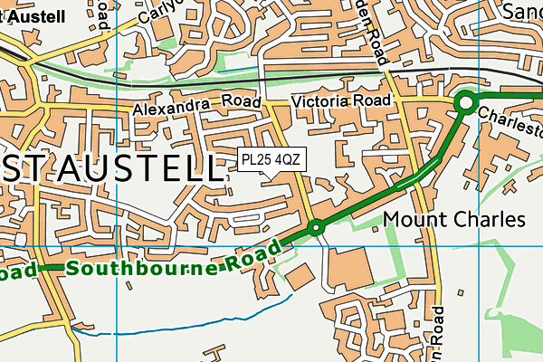 PL25 4QZ map - OS VectorMap District (Ordnance Survey)