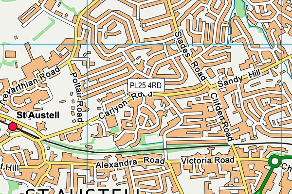 PL25 4RD map - OS VectorMap District (Ordnance Survey)