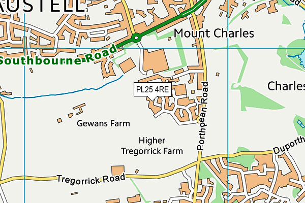 PL25 4RE map - OS VectorMap District (Ordnance Survey)