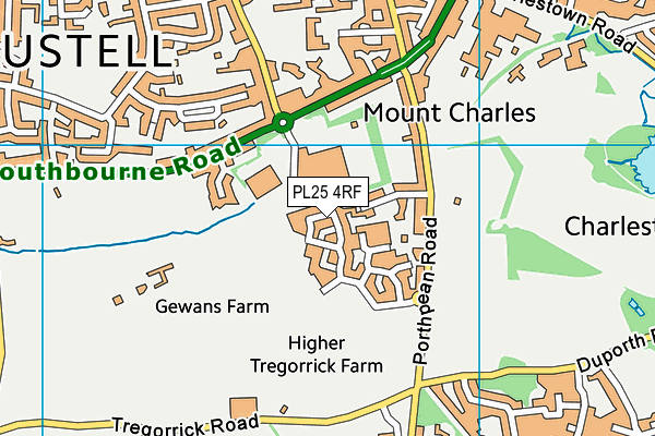 PL25 4RF map - OS VectorMap District (Ordnance Survey)