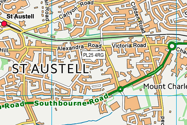 PL25 4RG map - OS VectorMap District (Ordnance Survey)