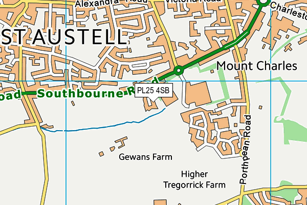 PL25 4SB map - OS VectorMap District (Ordnance Survey)