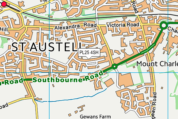 PL25 4SH map - OS VectorMap District (Ordnance Survey)