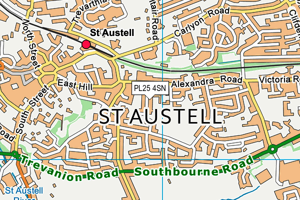 PL25 4SN map - OS VectorMap District (Ordnance Survey)